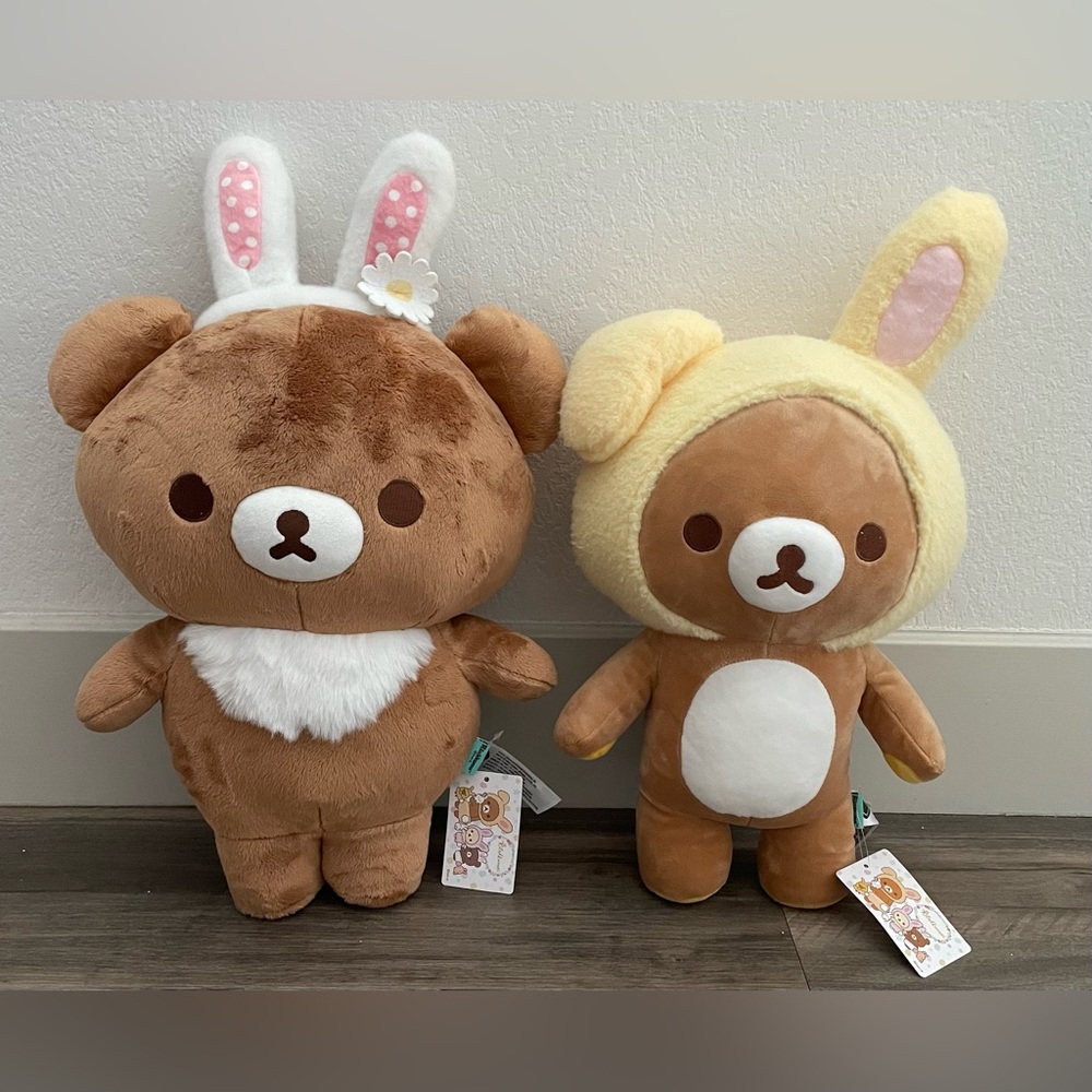 Bunny Ear Rilakkuma Spring/Easter Plushie Bundle